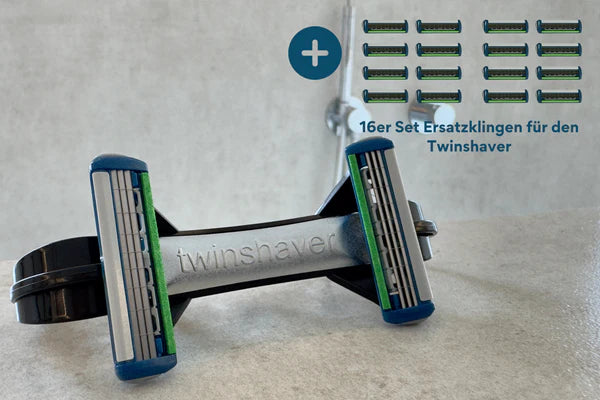 Twinshaver Rasoio- Starter set Pro + 20 Lame Di Ricambio
